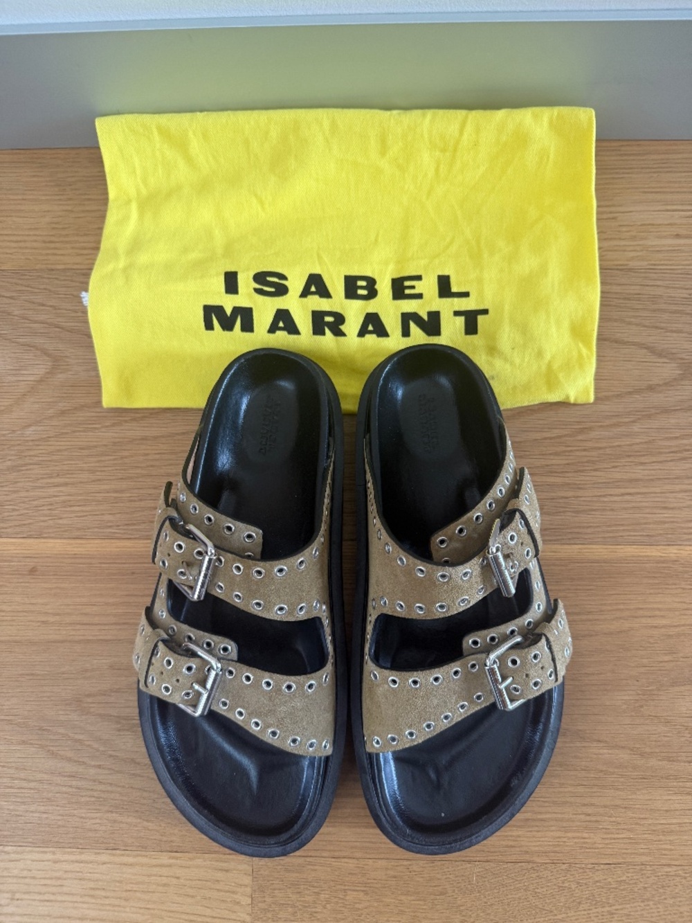 Isabel Marant Lennyo Suede Studded Sandals